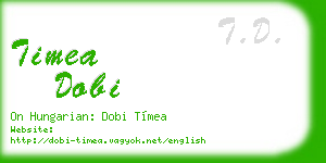 timea dobi business card